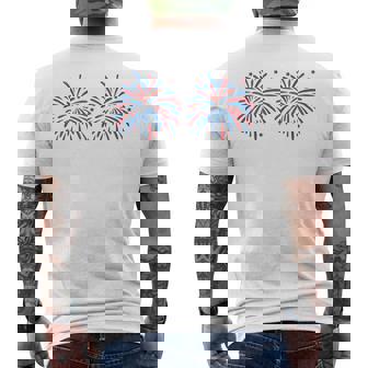 Just Here For The Fireworks Couple Matching 4Th July Men's T-shirt Back Print | Mazezy