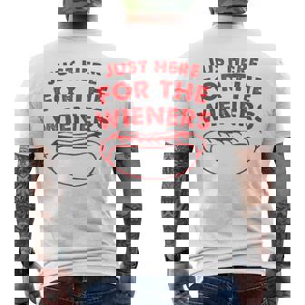 Just Here For The Wieners Hot Dog 4Th Of July American Men's T-shirt Back Print | Mazezy