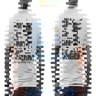 Katze Bin Da 'T Losgehen ファニーステートメントキャット メンズTシャツ バックプリント - Kawaiitshirt