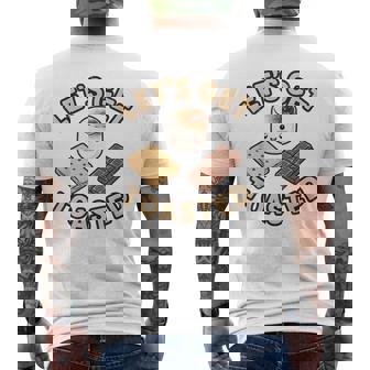 Kawaii'mores Let's Get Toast キュート 面白い キャンプ 駄洒落。 メンズTシャツ バックプリント - Kawaiitshirt