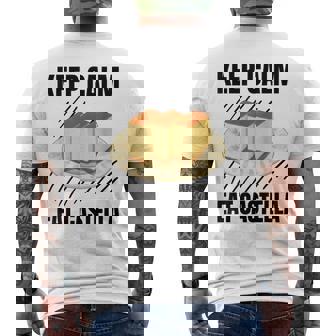 Keep Calm Eat Castella ヴィンテージ グランジ カステラ ケーキ好き メンズTシャツ バックプリント - Kawaiitshirt