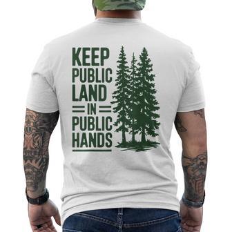Keep Public Lands In Public Hands Men's T-shirt Back Print - Thegiftio UK