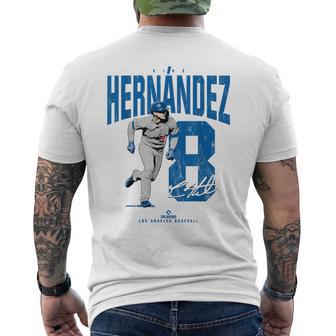 Kike Hernandez Los Angeles D Baseball Players Mlbkhe3901 Men's T-shirt Back Print - Thegiftio UK