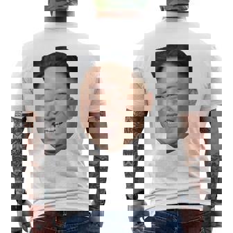 Kim Jong Un Big Face ロケットマン 北朝鮮パロディ メンズTシャツ バックプリント - Kawaiitshirt