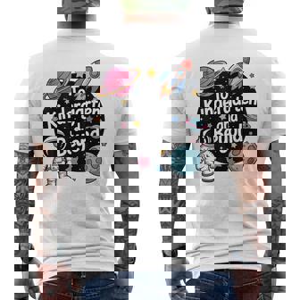 To Kindergarten And Beyond Astronaut Back To School Men's T-shirt Back Print | Mazezy