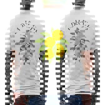 La Dolce Vita Lemon Italian Summer Vibes Men's T-shirt Back Print - Thegiftio