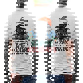 Lab クリスマス ラブラドールレトリバー Yappy Holidays Dog メンズTシャツ バックプリント - Kawaiitshirt