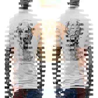 Labrador Cara Mascota Dibujo Ilustración Animal Labrador Camiseta Hombre Estampado Espalda - Regaloses