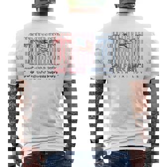 Land That I Love American Flag 4Th Of July Coquette Bow Men's T-shirt Back Print - Thegiftio UK