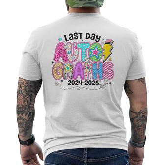Last Day Autographs Last Day Of School 2025 Men's T-shirt Back Print - Thegiftio UK