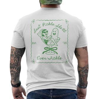Last Pickle She'll Ever Tickle Pickle Bachelorette Men's T-shirt Back Print - Thegiftio UK