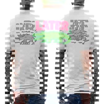 Later Gator Cute Graphic Alligator Men's T-shirt Back Print - Thegiftio