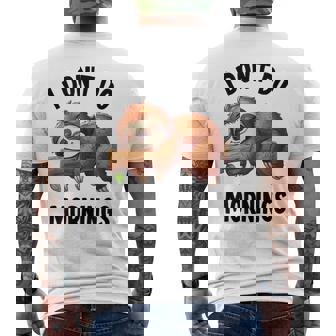 Lazy Nappingloth 怠惰な昼寝ナマケモノ メンズTシャツ バックプリント - Kawaiitshirt