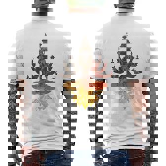 Lele ヒンドゥー教の神 ヴィシュヌ・ガネーシャ・シヴァモチーフ メンズTシャツ バックプリント - Kawaiitshirt