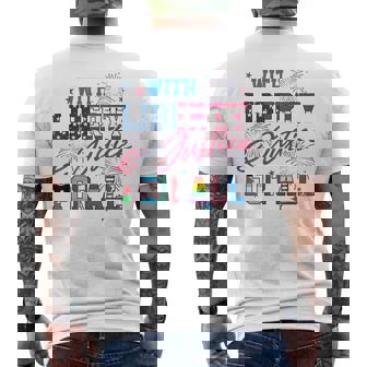 With Liberty And Justice For All Human Rights Lgbt Men's T-shirt Back Print - Monsterry