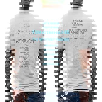 Liebe Ist Geduldig Liebe Ist Gütiges 聖書erskreuz メンズTシャツ バックプリント - Kawaiitshirt