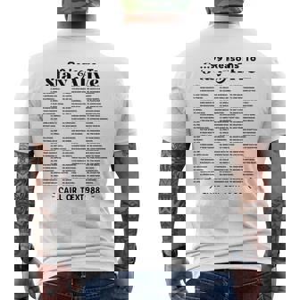 List Of 99 Reasons To Stay Alive Mental Health Awareness Men's T-shirt Back Print - Thegiftio UK
