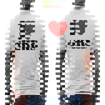 I Love Chris Apparel Red Heart Chris Men's T-shirt Back Print - Thegiftio