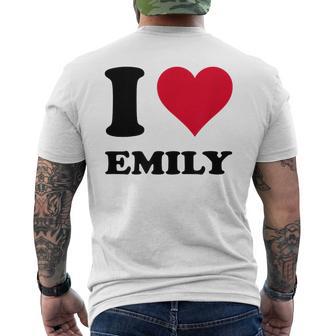 I Love Emily Men's T-shirt Back Print - Thegiftio UK