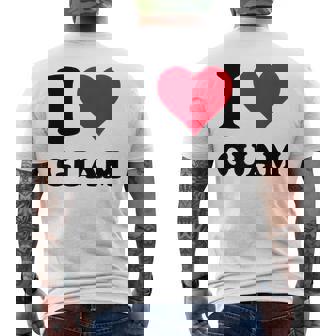 I Love Guam メンズTシャツ バックプリント - Kawaiitshirt