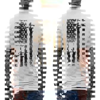 I Love Guns ブラックライフルコーヒー メンズ レディース バックデザイン メンズTシャツ バックプリント - Kawaiitshirt