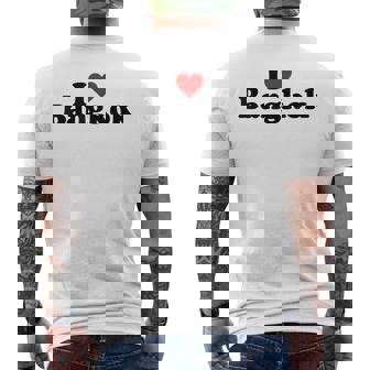 I Love Heart Bangkok タイ Bk Bkk メンズTシャツ バックプリント - Kawaiitshirt