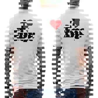 I Love Heart Hope Namee On A メンズTシャツ バックプリント - Kawaiitshirt