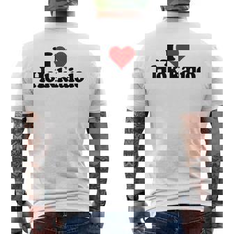 I Love Heart 北海道ジャパン メンズTシャツ バックプリント - Kawaiitshirt