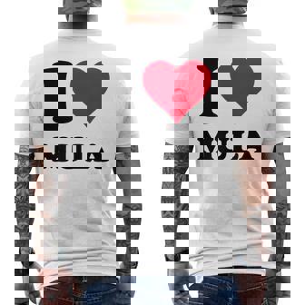 I Love Mula メンズTシャツ バックプリント - Kawaiitshirt