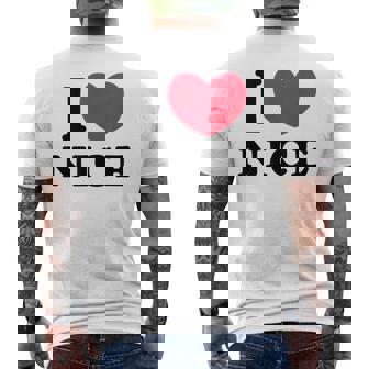 I Love Nice アイ・ラブ・ニース メンズTシャツ バックプリント - Kawaiitshirt