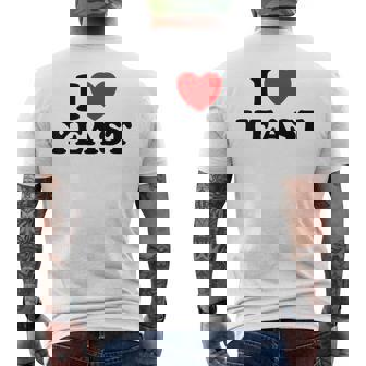 I Love Yeast 面白くてかわいい栄養パン屋フードヌーチファン メンズTシャツ バックプリント - Kawaiitshirt