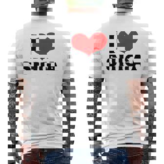 I Lovehiga 愛 ハート 滋賀 滋賀県 日本 お土産 かわいい おしゃれ メンズTシャツ バックプリント - Kawaiitshirt