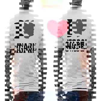 I Loveingapore シンガポールが大好き メンズTシャツ バックプリント - Kawaiitshirt