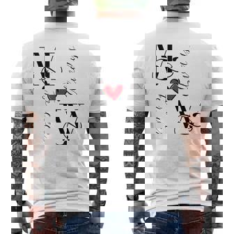 M&W カップル イニシャル 結婚式 記念日 新築祝い メンズTシャツ バックプリント - Kawaiitshirt