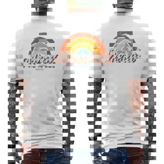 Marshall Minnesota Mnヴィンテージレインボーレトロ70年代 メンズTシャツ バックプリント - Kawaiitshirt