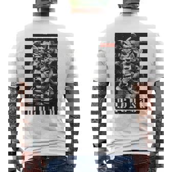 Medusa Backprint 女神の蛇 ギリシャ神話 バックプリント メデューサ メンズTシャツ バックプリント - Kawaiitshirt