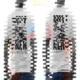 Men's Suck-It England 4Th July George Washington 1776 Men's T-shirt Back Print - Thegiftio