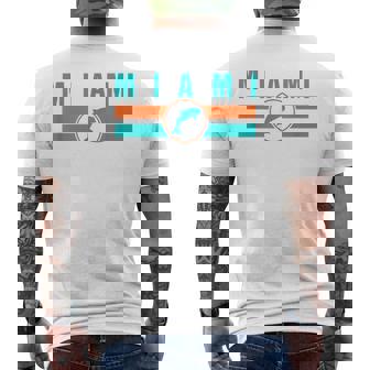 Mia マイアミ ローカルスタンダード Mia レトロ ドルフィン マイアミ Fl クラシック メンズTシャツ バックプリント - Kawaiitshirt
