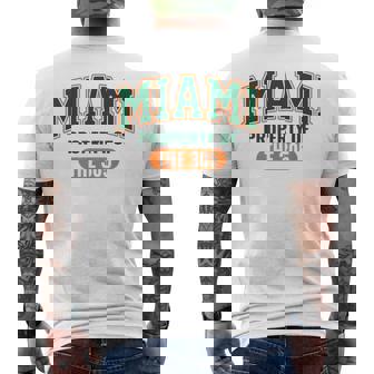 Miami Property 305 ストリートウェア マイアミシティカルチャースタイル メンズTシャツ バックプリント - Kawaiitshirt