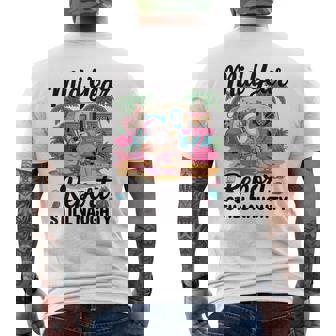 Mid Year Report Still Naughty Christmas In July Camper Men's T-shirt Back Print | Mazezy