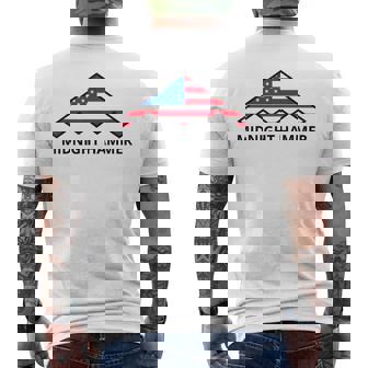 Midnight Hammer B-2 Stealth Jet Men's T-shirt Back Print | Mazezy