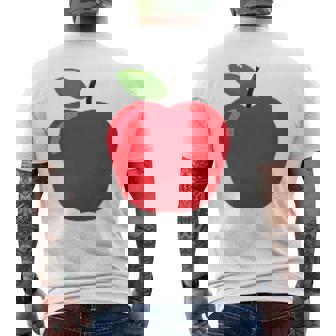 Minimalist Cute Apple For Children Women Men Men's T-shirt Back Print - Thegiftio