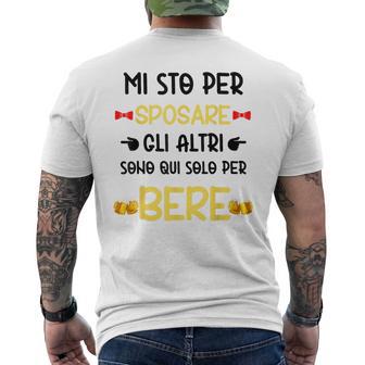 Mito Perposare Bere Birra Divertente Addio Al Celibato T-shirt da uomo con stampa posteriore - Novitaregali