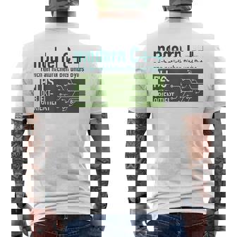 Modern C リッチなナチュラルビットとバイトプログラミング メンズTシャツ バックプリント - Kawaiitshirt