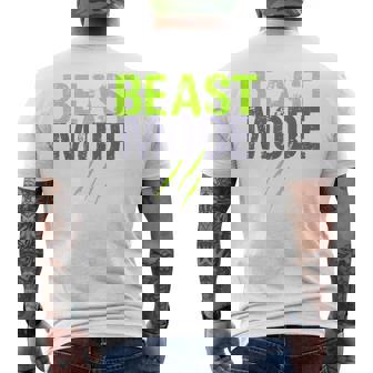 Modo Activado Por Bestia En Divertido Entrenamiento Fitness Gimnasio Motivación Camiseta Hombre Estampado Espalda - Regaloses