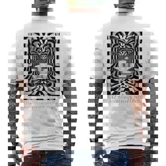 Monochrome Magic 幾何学トリックアート 長袖tシャツ メンズTシャツ バックプリント - Kawaiitshirt