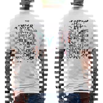 Monster Mash Spooky Season Halloween Mummy Witch Vampire Men's T-shirt Back Print - Thegiftio