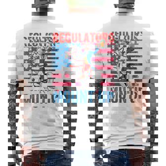 Mount Up Regulators 4Th Of July Independent Day Usa Flags Men's T-shirt Back Print | Mazezy