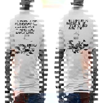 Murder On The Dance Floor Crow Dancing Disco Men's T-shirt Back Print | Mazezy