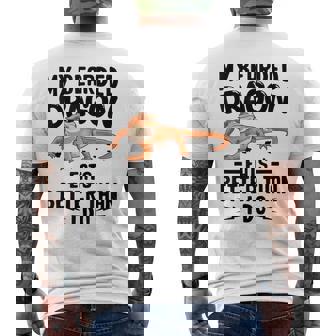 My Bearded Dragon Eats Better Than I Do トカゲ爬虫類 メンズTシャツ バックプリント - Kawaiitshirt